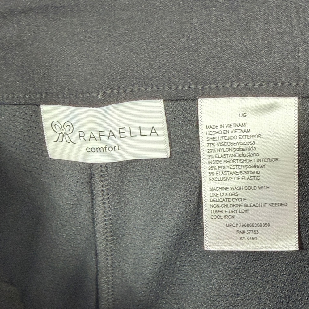 NWT. Rafaella Skort. Womens Black Pull On Comfort Size L. Casual‎ or athletic. - Picture 6 of 7